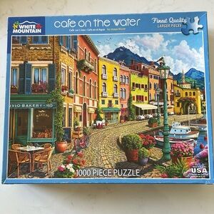 White Mountain “Cafe on the Water”Puzzle - 1000 Piece Jigsaw